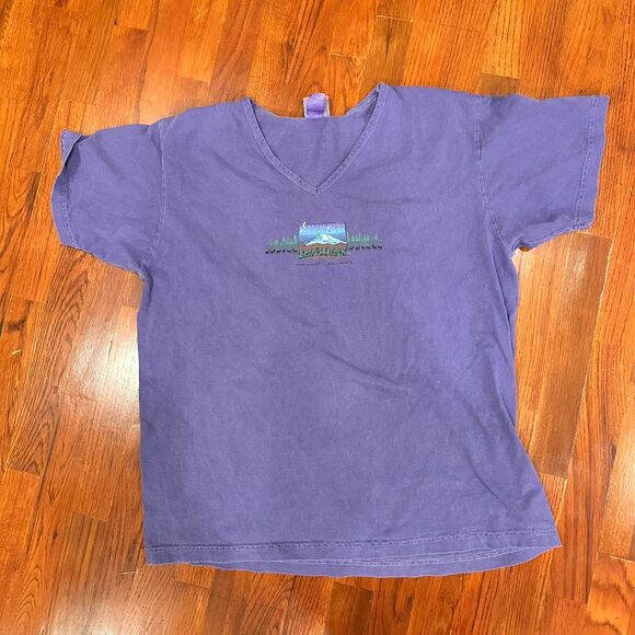Vintage Other - Vintage Mount Rainier Men's Purple and Blue T-shirt